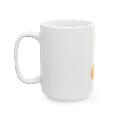 Flag-map of New Jersey (United States) White Coffee Mug