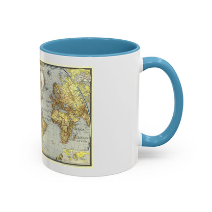 World Map (1943) (Map) Accent Coffee Mug