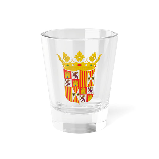 File-Escudo de armas de los reyes Católicos 1475-1492 (Spain) (Coat of Arms) Shot Glass 1.5oz