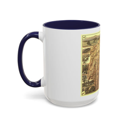 USA - New Hampshire's White Mountains (1937) (Map) Accent Coffee Mug