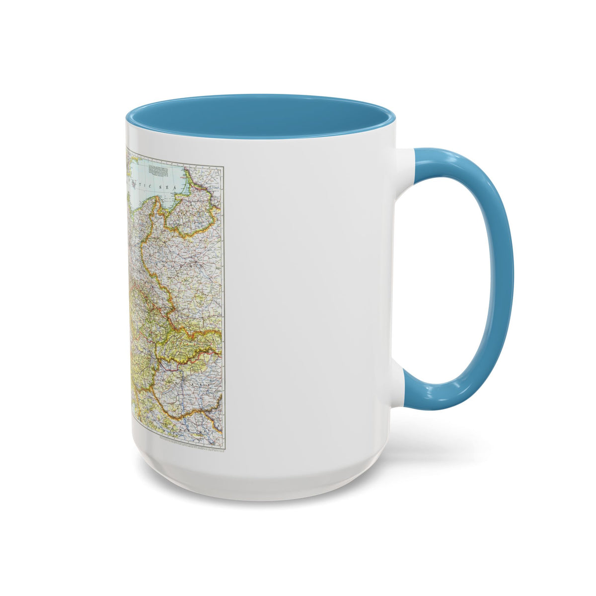 Germany and its Approaches (1944) (Map) Accent Coffee Mug