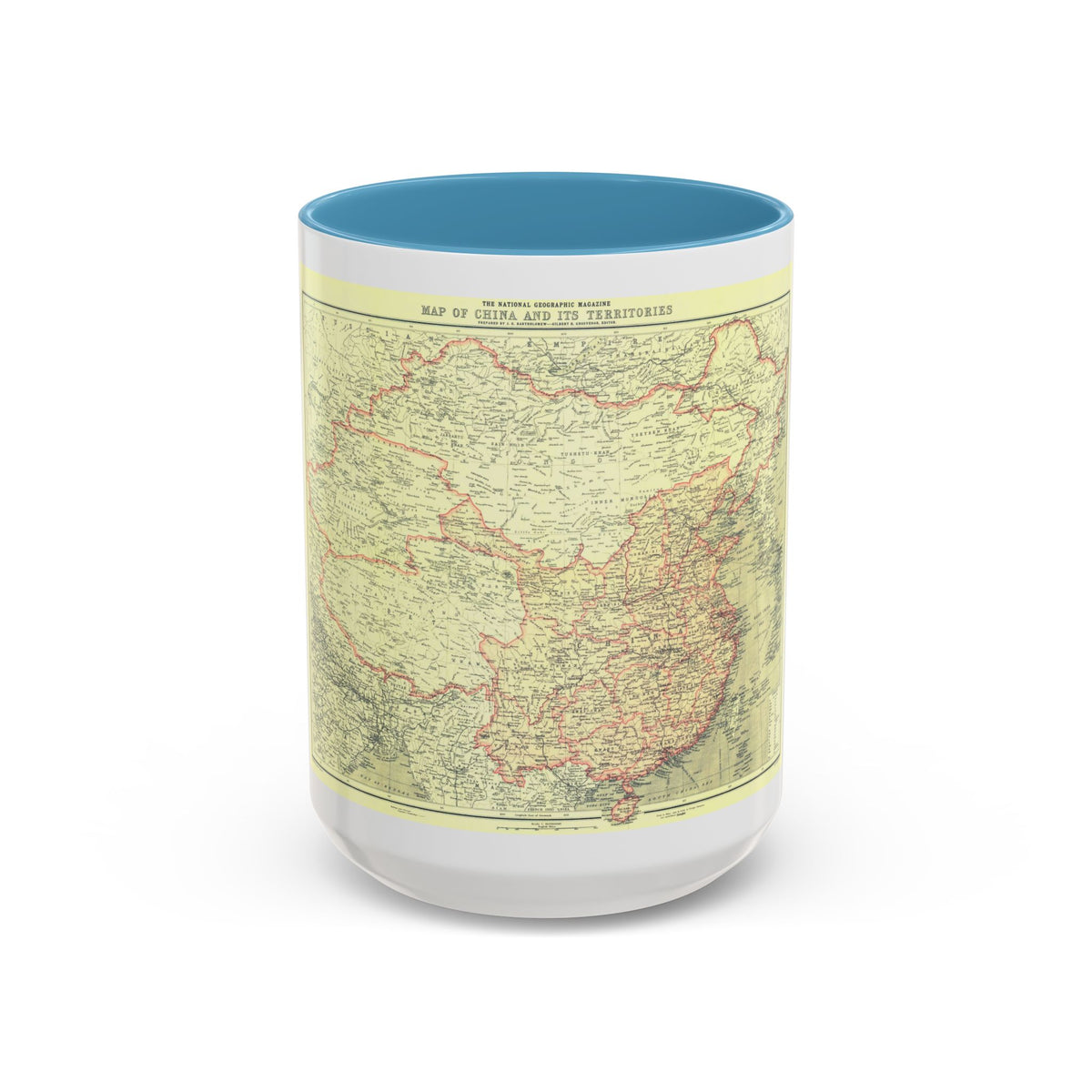 China and its Territories (1912) (Map) Accent Coffee Mug