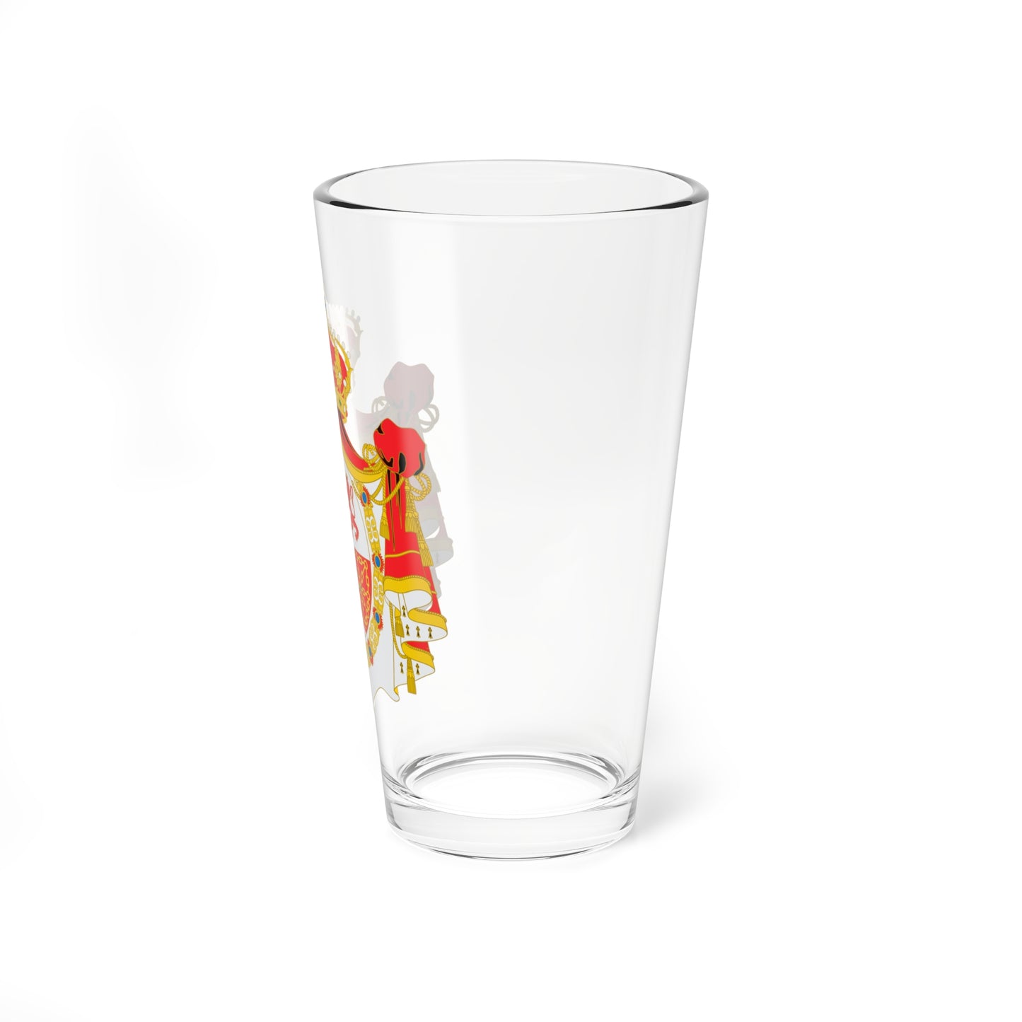 Escudo de Amadeo I con Toisón y manto (Spain) (Coat of Arms) Pint Glass 16oz