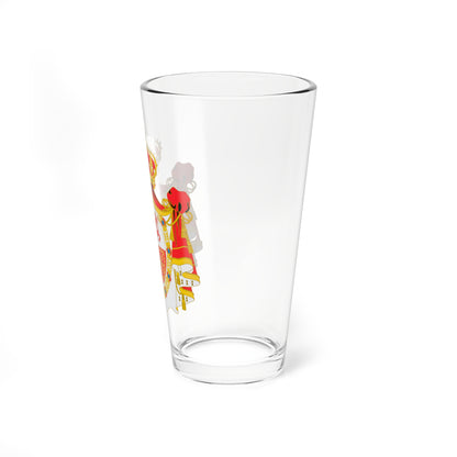 Escudo de Amadeo I con Toisón y manto (Spain) (Coat of Arms) Pint Glass 16oz