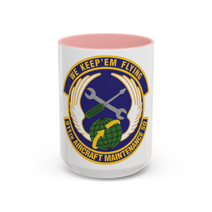 911th Aircraft Maintenance Squadron (U.S. Air Force) Accent Coffee Mug