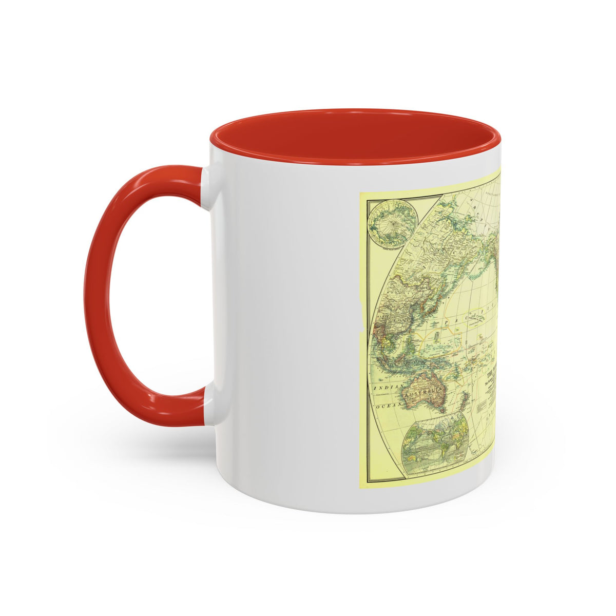 World Map - Political Divisions (1922) (Map) Accent Coffee Mug