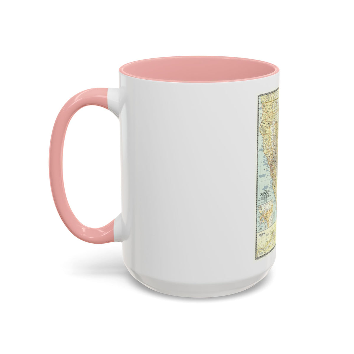 USA - California (1954) (Map) Accent Coffee Mug