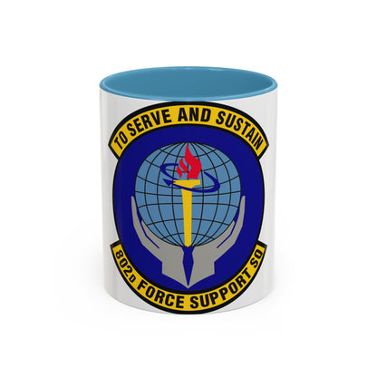 802d Force Support Squadron (U.S. Air Force) Accent Coffee Mug