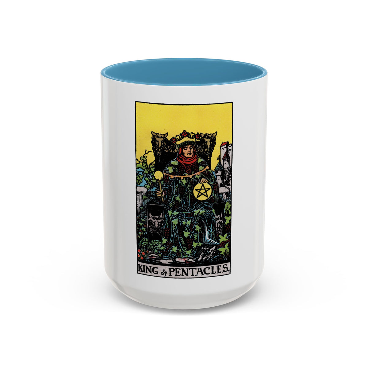 The King of Pentacles (Tarot Card) Accent Coffee Mug