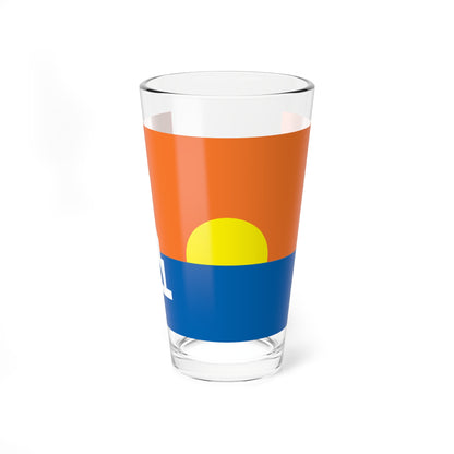 Flag of Port Washington Wisconsin (United States) Pint Glass 16oz