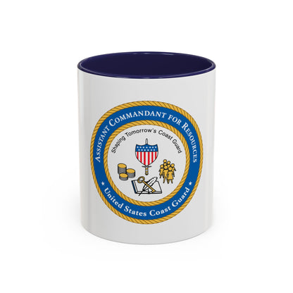 USCG Asst Commandant for Resources (U.S. Coast Guard) Accent Coffee Mug