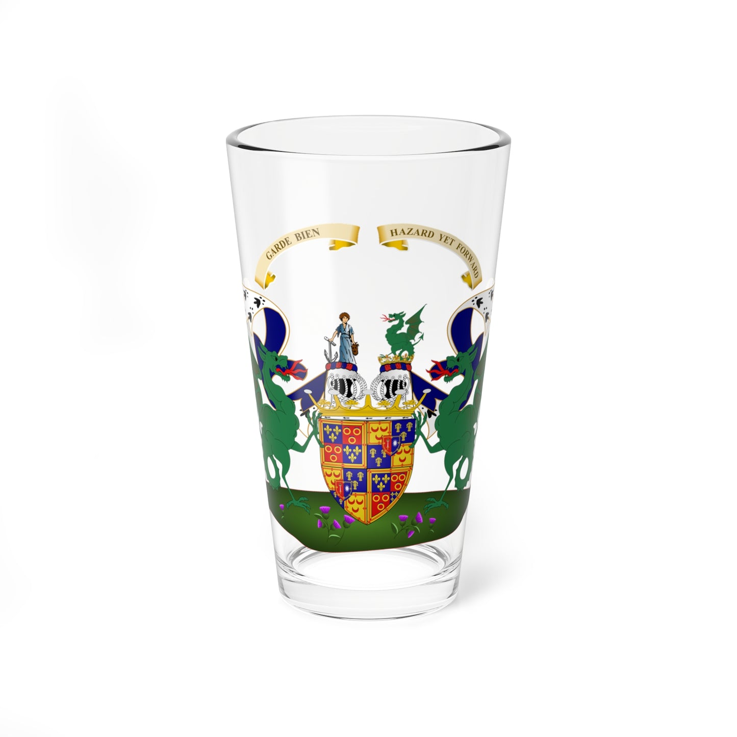 Earl of Eglinton and Winton coat of arms (Scotland) (Coat of Arms) Pint Glass 16oz