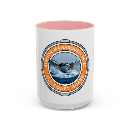 USCG Station Manasquan Inlet (U.S. Coast Guard) Accent Coffee Mug