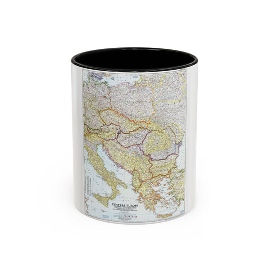 Europe - Central & the Balkan States (1951) (Map) Accent Coffee Mug