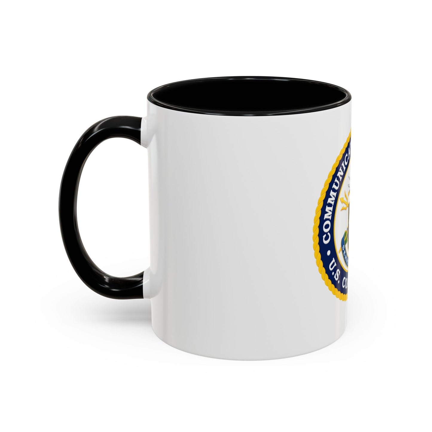 USCG Communications Command (U.S. Coast Guard) Accent Coffee Mug