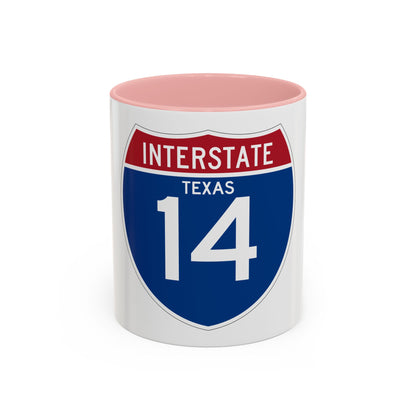 Interstate 14 (U.S. Highways) Accent Coffee Mug