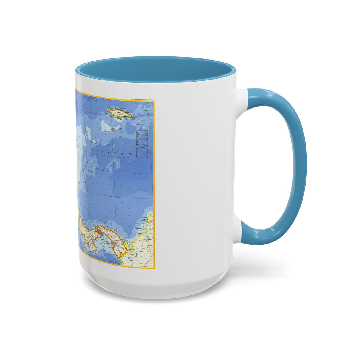 Central America (1973) (Map) Accent Coffee Mug