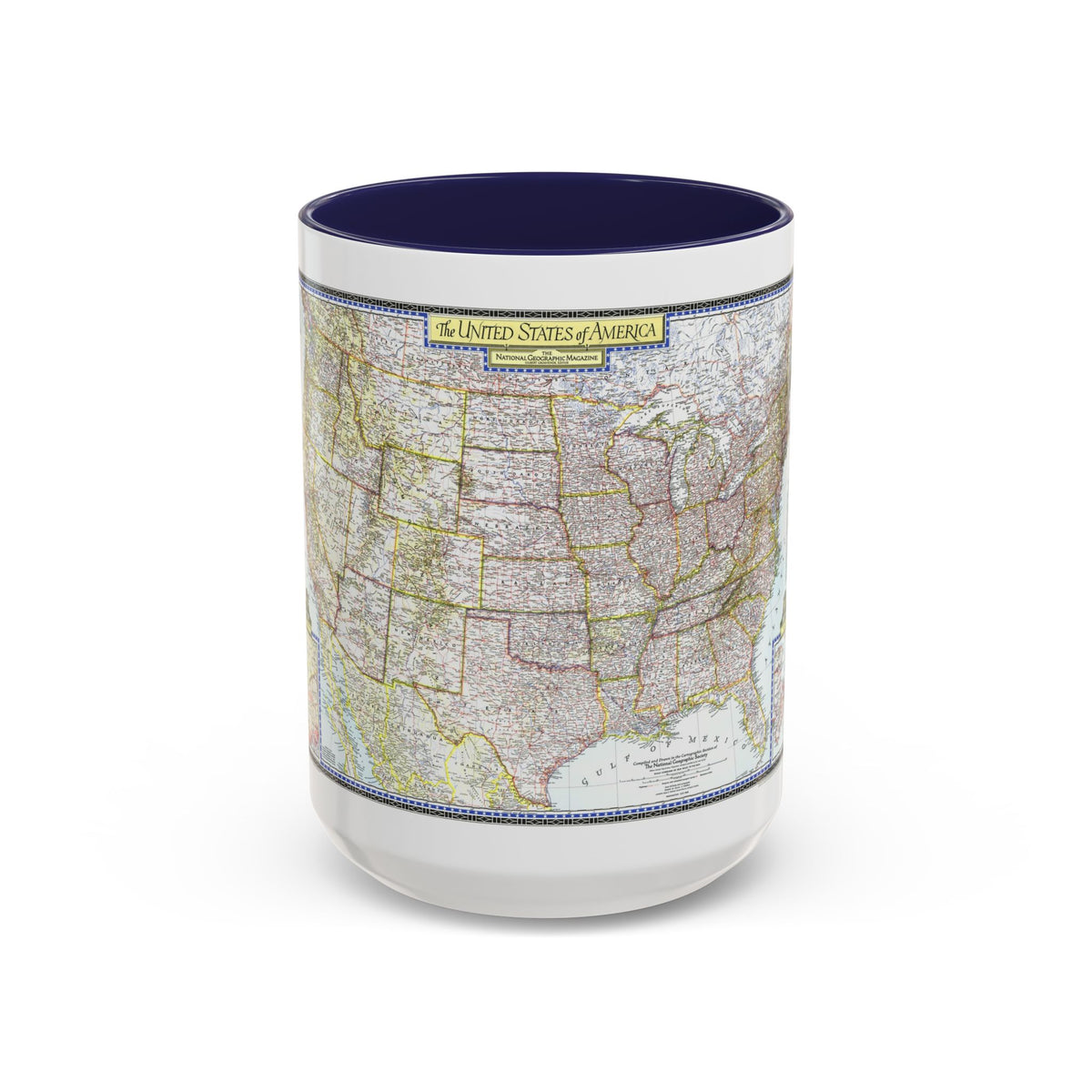 USA - The United States (1946) (Map) Accent Coffee Mug