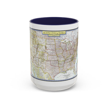 USA - The United States (1946) (Map) Accent Coffee Mug