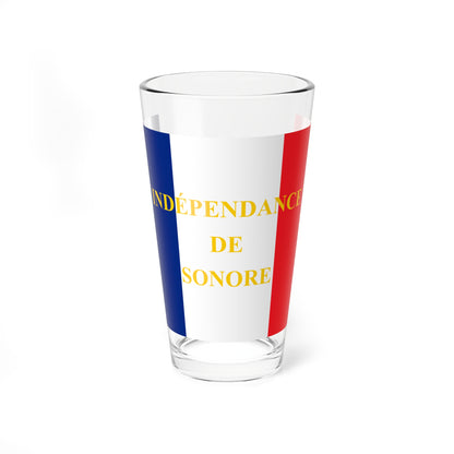 Flag of the Republic of Sonora Raousset-Boulbon (France) Pint Glass 16oz