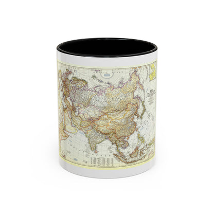 Asia and Adjacent Areas (1951) (Map) Accent Coffee Mug