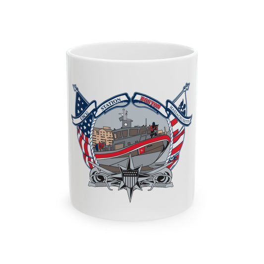 USCG Station Boston (U.S. Coast Guard) White Coffee Mug
