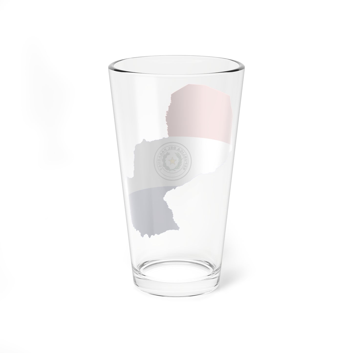 Flag-map of Paraguay (Paraguay) Pint Glass 16oz