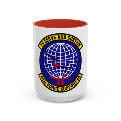 403 Force Support Squadron AFRC (U.S. Air Force) Accent Coffee Mug