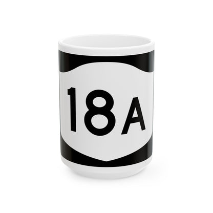 NY-18A (New York) (Road Sign) White Coffee Mug