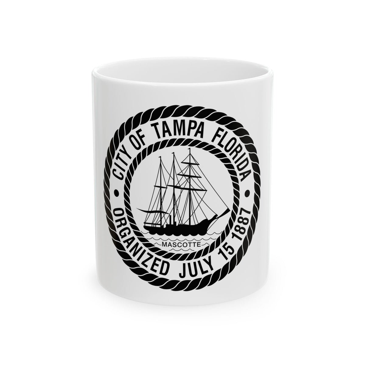Seal of Tampa Florida - White Coffee Mug