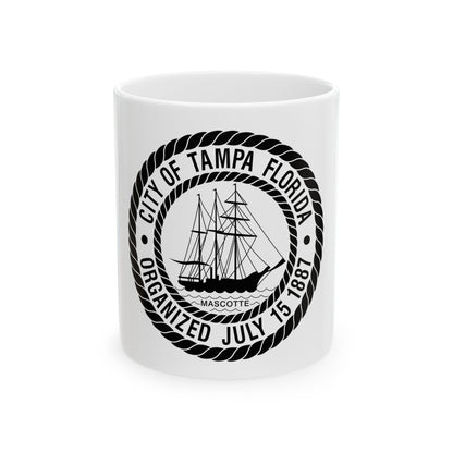 Seal of Tampa Florida - White Coffee Mug