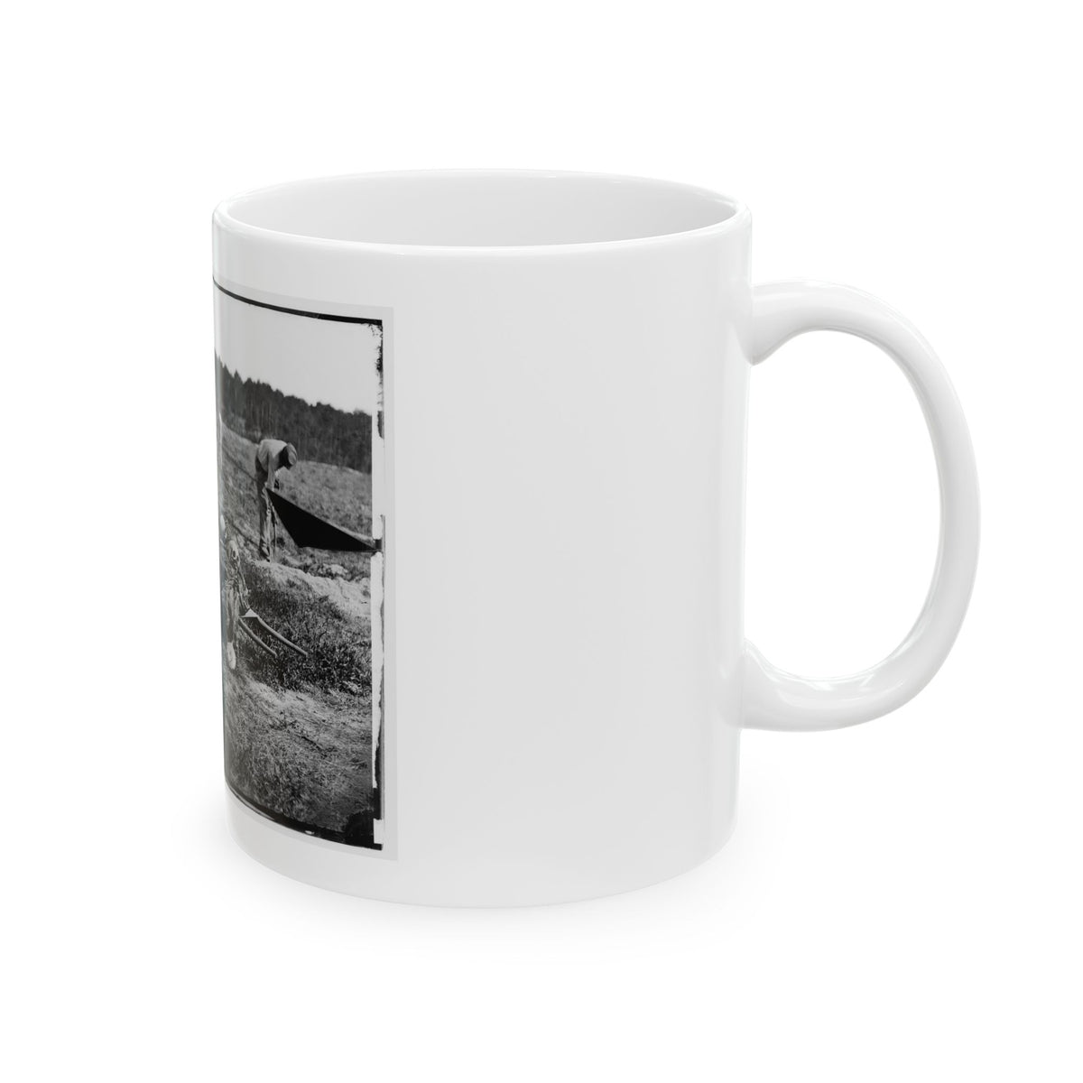 Cold Harbor, Va. African Americans Collecting Bones Of Soldiers Killed In The Battle (U.S. Civil War) White Coffee Mug