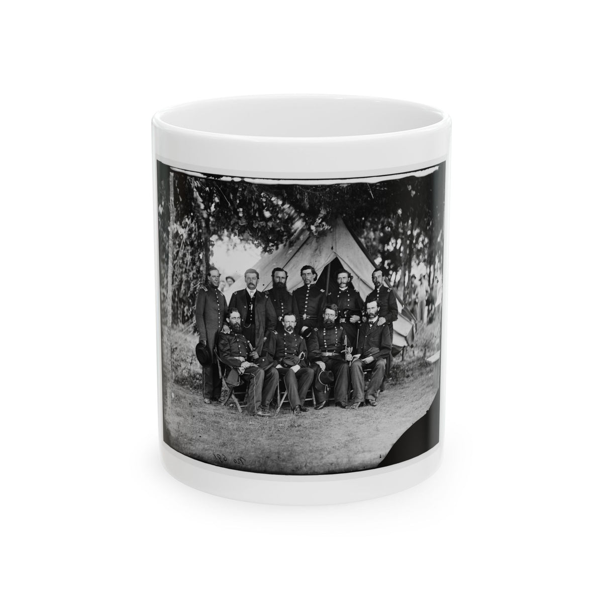 Washington, District Of Columbia. Gen. Jefferson C. Davis And Staff (U.S. Civil War) White Coffee Mug