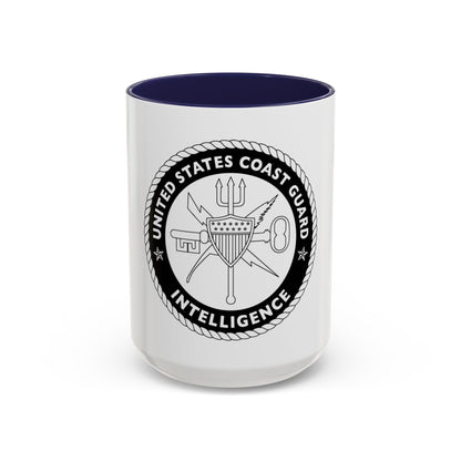 USCG Intelligence 1 color (U.S. Coast Guard) Accent Coffee Mug