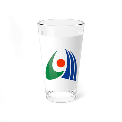 Flag of Mukawa Hokkaido (Japan) Pint Glass 16oz