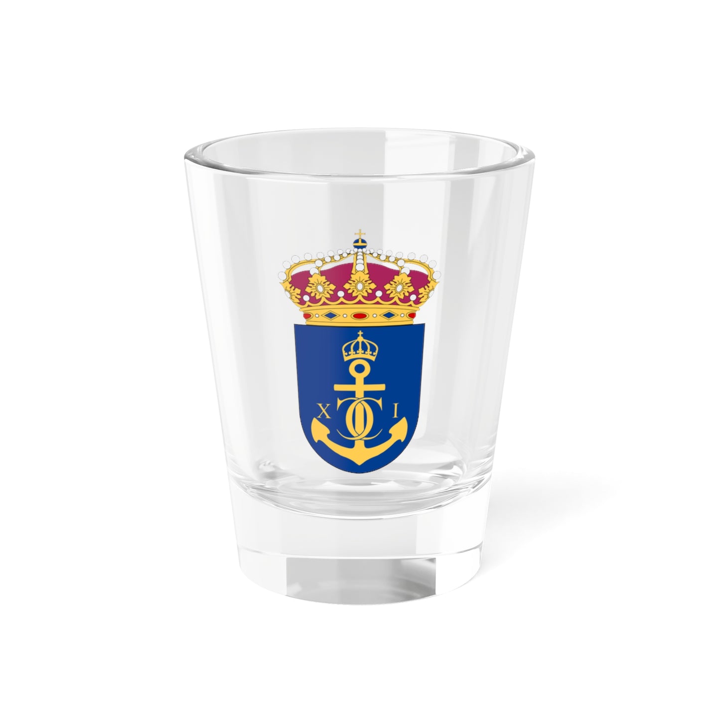 HMS Carlskrona vapen (Sweden) (Coat of Arms) Shot Glass 1.5oz