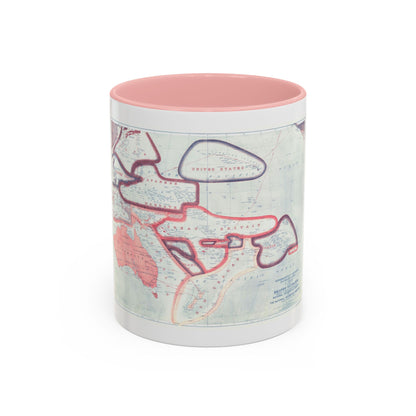 Pacific - Sovereignty and Mandate Boundary Lines (1921) (Map) Accent Coffee Mug