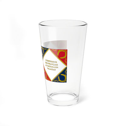 Drapeau du bataillon valaisan (Switzerland) Pint Glass 16oz