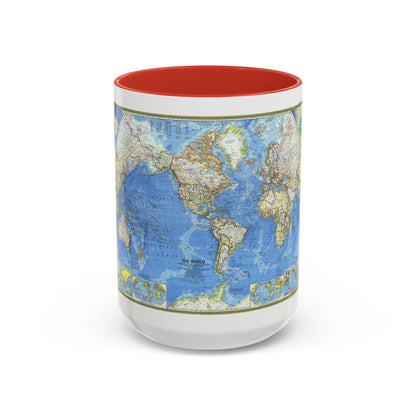 World Map (1970) (Map) Accent Coffee Mug