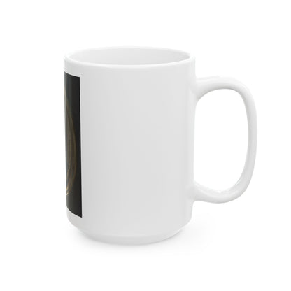 Unidentified Soldier In Union Uniform And Lock Of Hair In Brooch (U.S. Civil War) White Coffee Mug