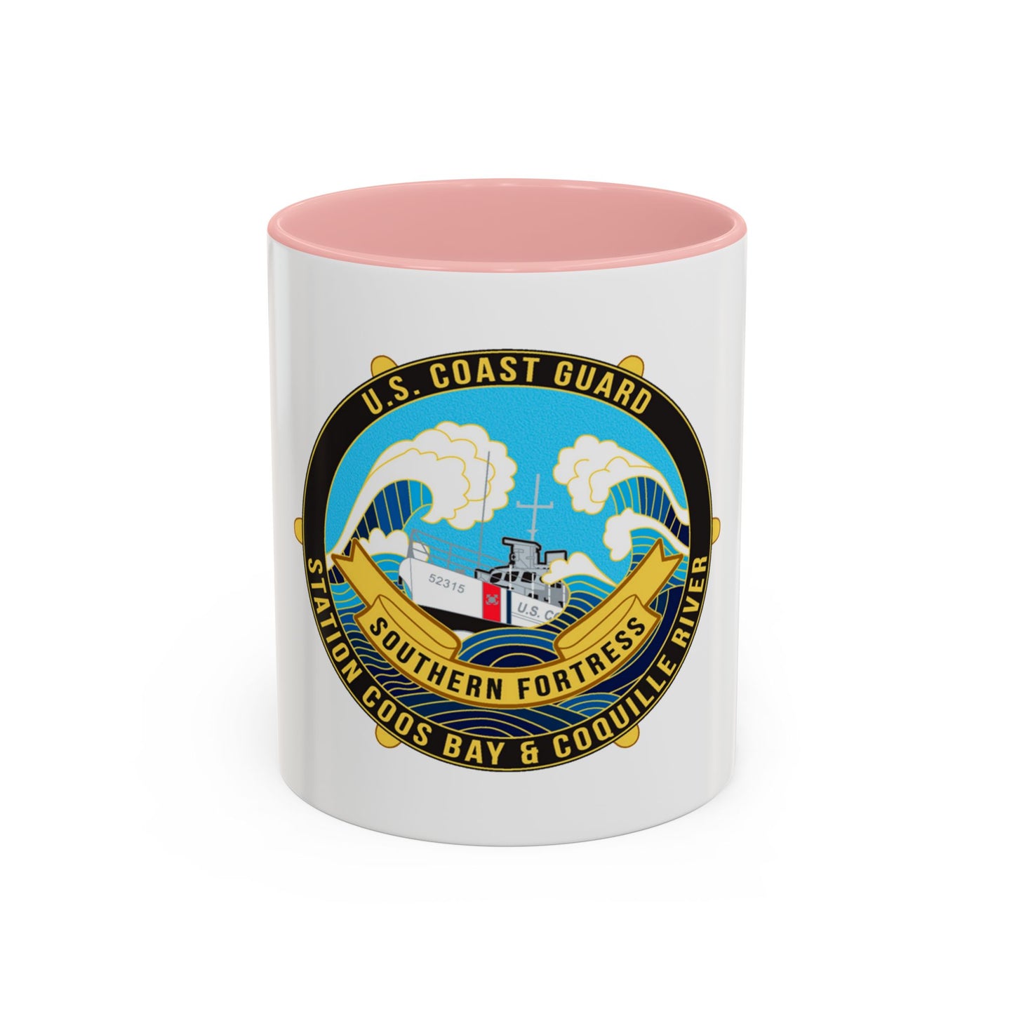 USCG Station Coos Bay (U.S. Coast Guard) Accent Coffee Mug