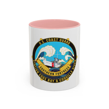 USCG Station Coos Bay (U.S. Coast Guard) Accent Coffee Mug