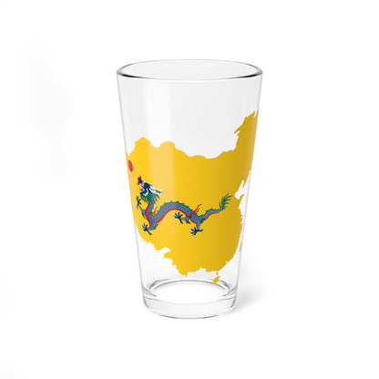Flag map of the Qing dynasty 1820 (China) Pint Glass 16oz