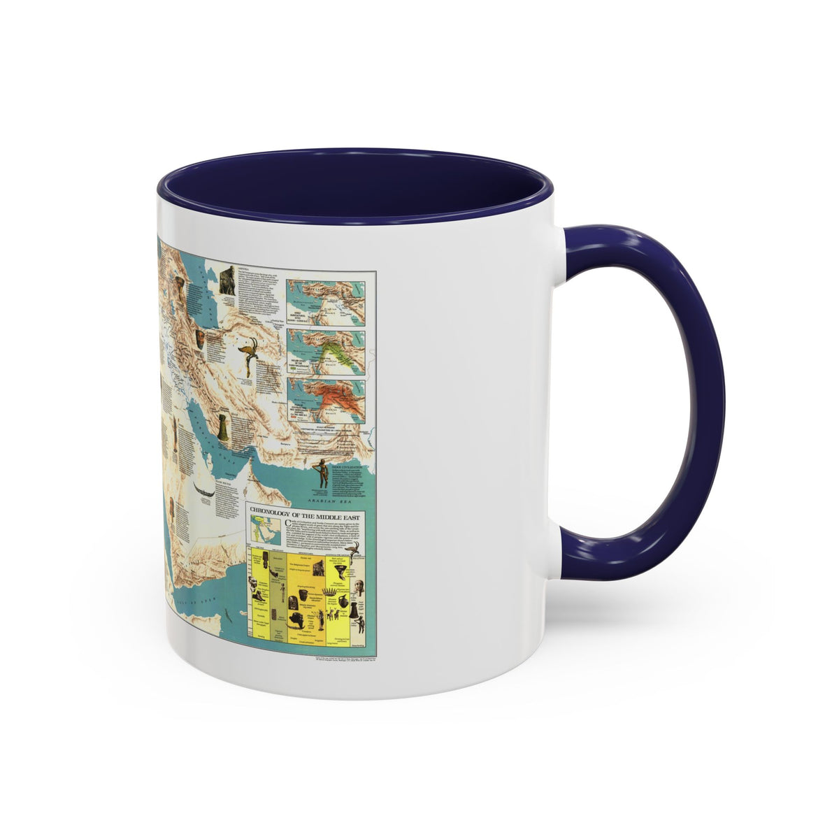 Middle East - Early Civilizations (1978) (Map) Accent Coffee Mug