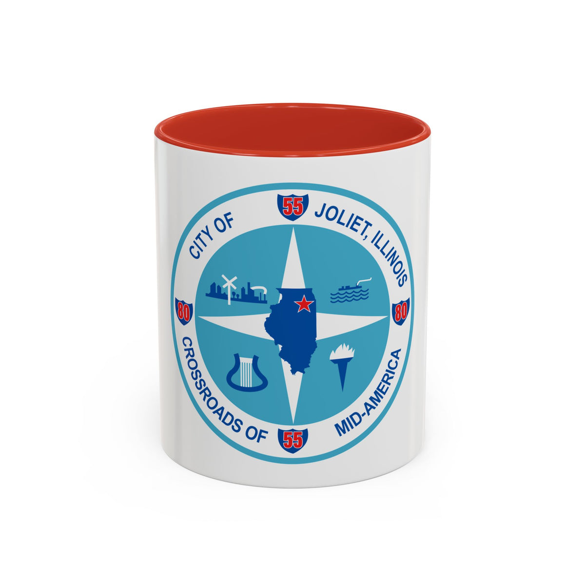 Seal of Joliet Illinois - Accent Coffee Mug