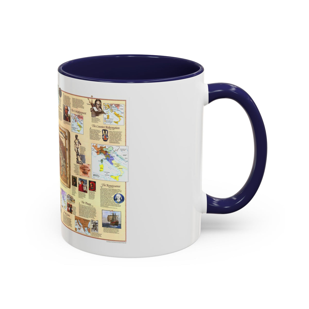 Italy - Historical (1995) (Map) Accent Coffee Mug