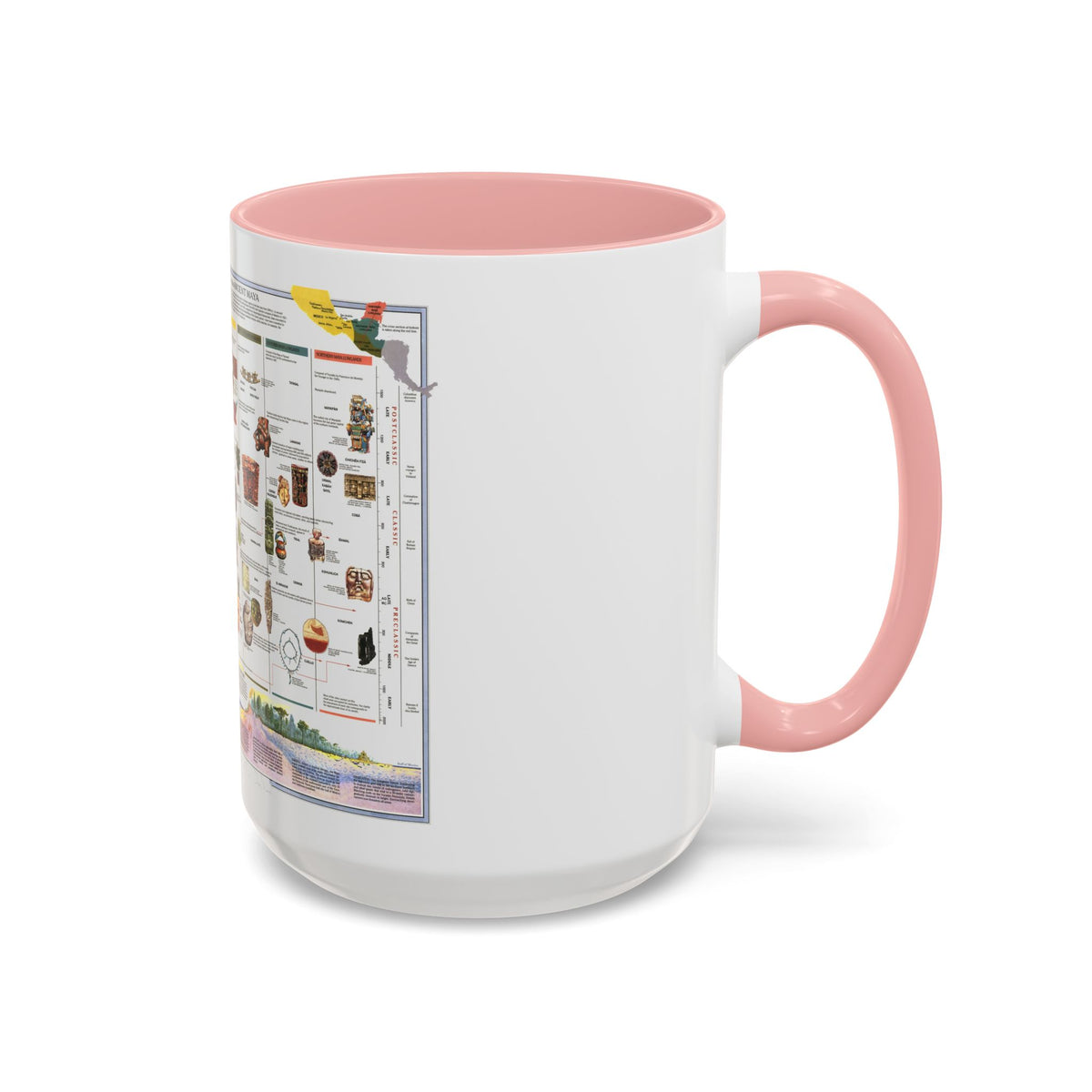North America - The Ancient Maya World (1990) (Map) Accent Coffee Mug