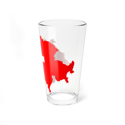 CARTE DRAPEAU SUISSE (Switzerland) Pint Glass 16oz