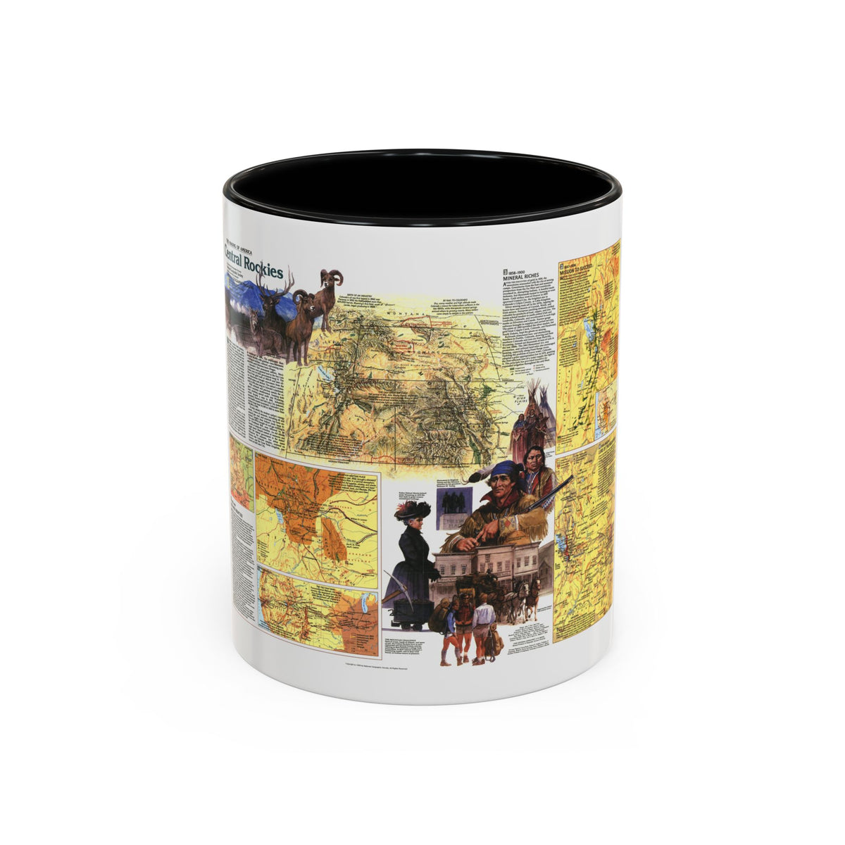 USA - Central Rockies 2 (1984) (Map) Accent Coffee Mug