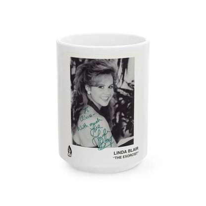 Linda Blair #183 (Vintage Female Icon) White Coffee Mug-15oz-Go Mug Yourself